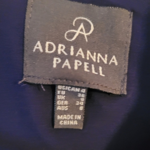 Adrianna Papell - Navy Blue  Sheath Cocktail Dress size 4 - Picture 3 of 6